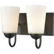 Ivey Lake 2 Light 10 inch Matte Black Vanity Light Wall Light
